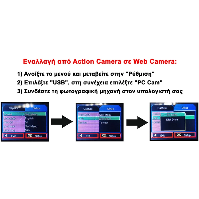 Action Camera Lamtech Waterproof FULL HD & WEBCAM