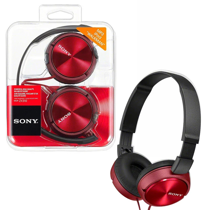 Ακουστικά Sony MDR-ZX310R red