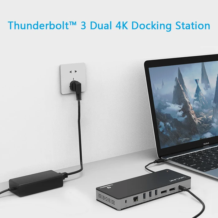Docking Station Wavlink THUNDERBOLT 3 60W with DP TO HDMI 4K 60HZ