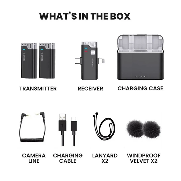 Μικρόφωνο Sonic Gear Wireless Clip-On Black