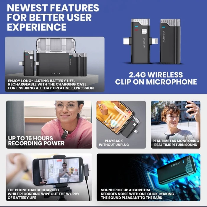 Μικρόφωνο Sonic Gear Wireless Clip-On Black