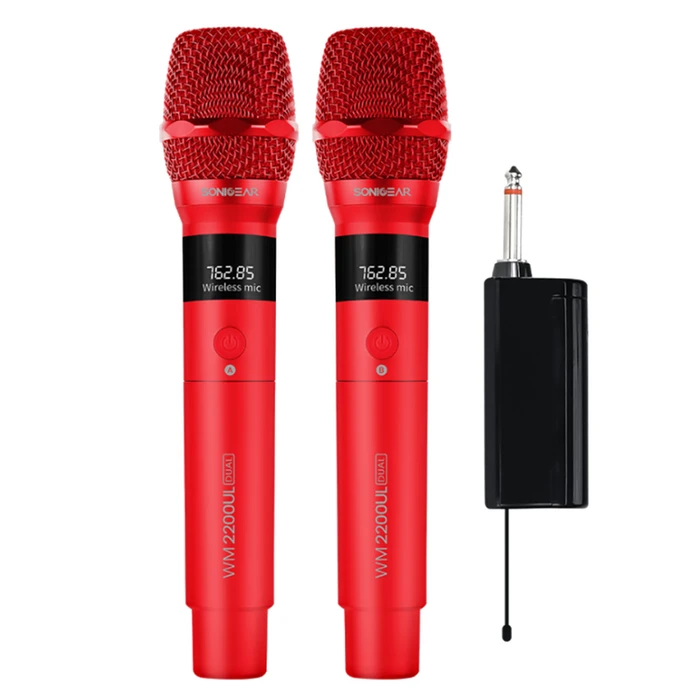 Μικρόφωνο Sonic Gear Dual 2.4G Wireless Led Wm 2200 Ul Red