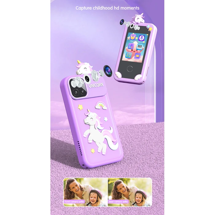 WOWKIDS Kids Smartphone with Camera P1 Plus, 2.8" Touch Screen, Purple