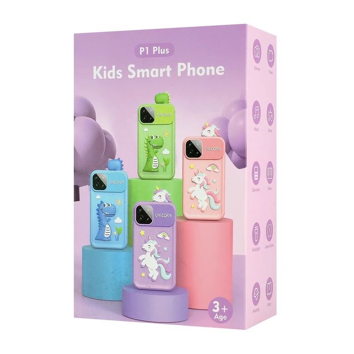 WOWKIDS Kids Smartphone with Camera P1 Plus, 2.8" Touch Screen, Purple