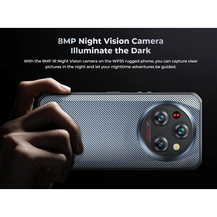 Smartphone Oukitel WP35, 6.6", 8/256GB, 5G, 11000mAh, IP68/IP69K, Grey