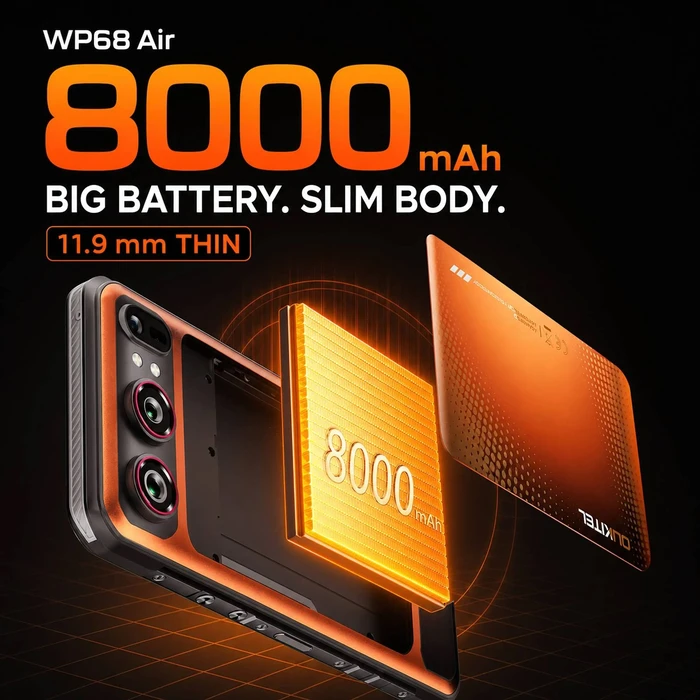 OUKITEL WP68 Air 5G Dual SIM (12/512GB) Ανθεκτικό Smartphone Πορτοκαλί