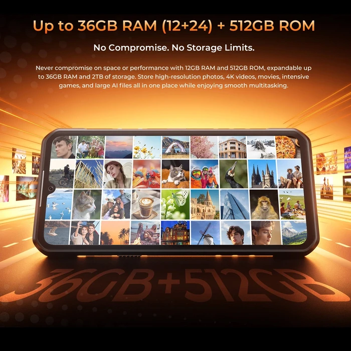 OUKITEL WP68 Air 5G Dual SIM (12/512GB) Ανθεκτικό Smartphone Πορτοκαλί