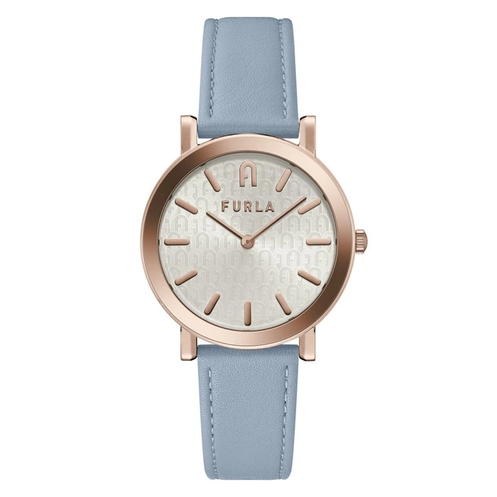 Γυναικείο Ρολόι Furla Ww00003005L3 (38mm) Δερμάτινο Λουράκι Μπλε