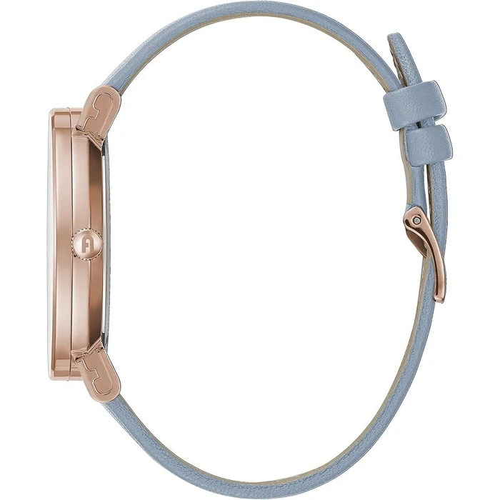 Γυναικείο Ρολόι Furla Ww00003005L3 (38mm) Δερμάτινο Λουράκι Μπλε