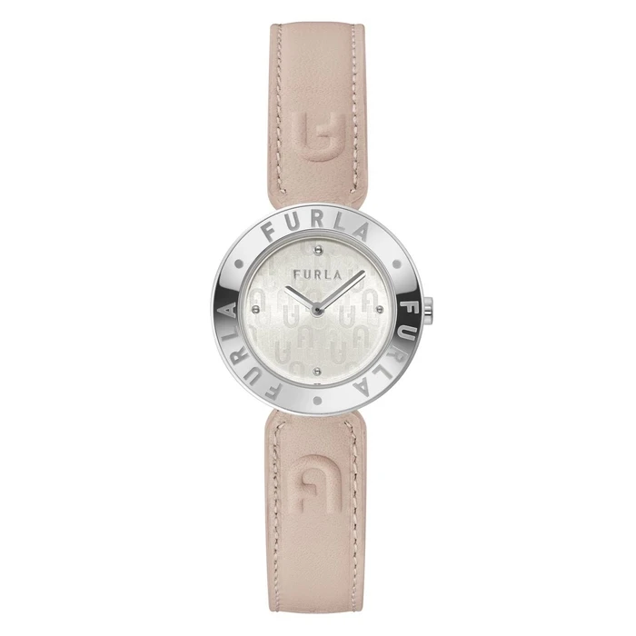 Γυναικείο Ρολόι Furla Ww00004004L1 (30mm) Δερμάτινο Λουράκι Ροζ