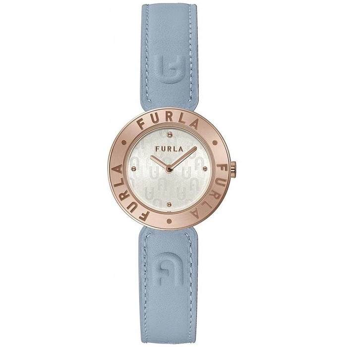 Γυναικείο Ρολόι Furla Ww00004006L3 (30mm) Δερμάτινο Λουράκι Μπλε