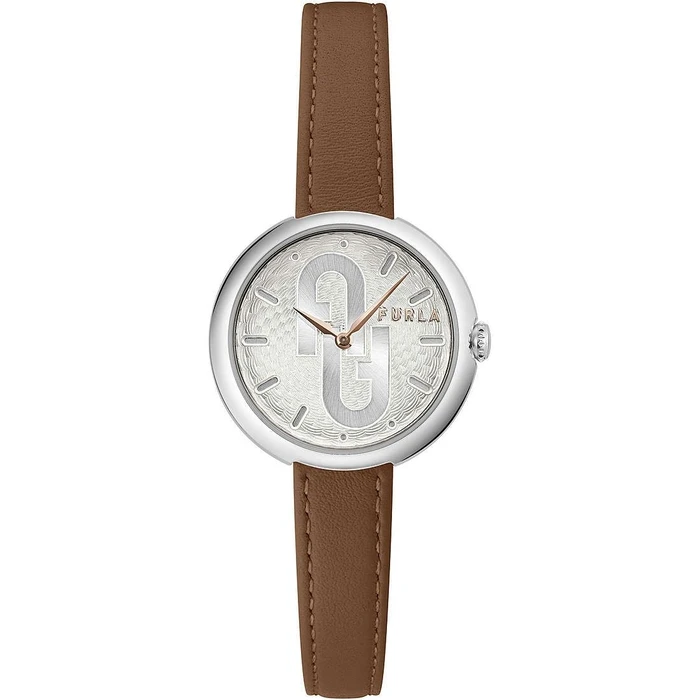 Γυναικείο Ρολόι Furla Ww00005001L1 (32mm) Δερμάτινο Λουράκι Καφέ
