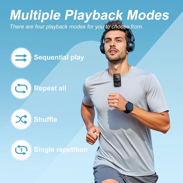 RUIZU MP3 Player X02 (32GB) με οθόνη 2.01" μαύρο