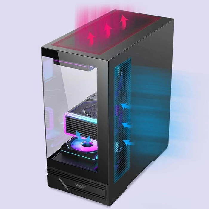 ARMAGGEDDON Aquaron Xtreme X10 - Midi Tower Gaming Κουτί Υπολογιστή (Μαύρο)