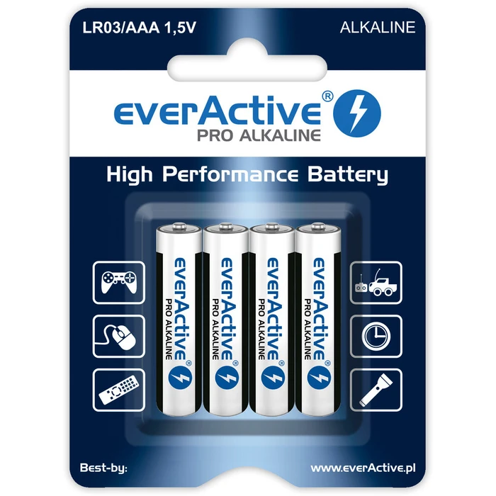 Μπαταρία Αλκαλική AAA / LR03 everActive Pro - 4 pieces (blister)