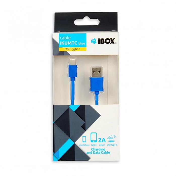 Καλώδιo USB iBox IKUMTCB 1 m 2.0 A C Blue