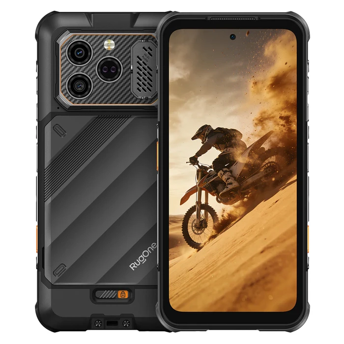 Rugone Xever 8 (8/128GB) Ανθεκτικό Smartphone Μαύρο