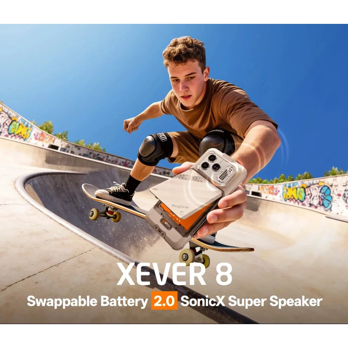 Rugone Xever 8 (8/128GB) Ανθεκτικό Smartphone Μαύρο