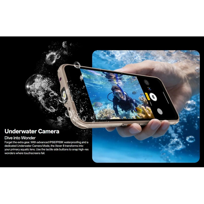 Rugone Xever 8 (8/128GB) Ανθεκτικό Smartphone Μαύρο
