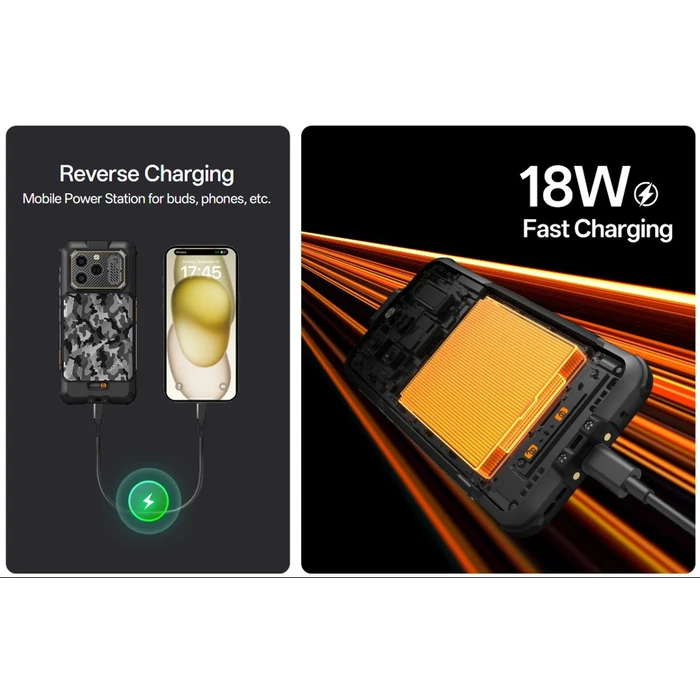 Rugone Xever 8 (8/128GB) Ανθεκτικό Smartphone Μαύρο