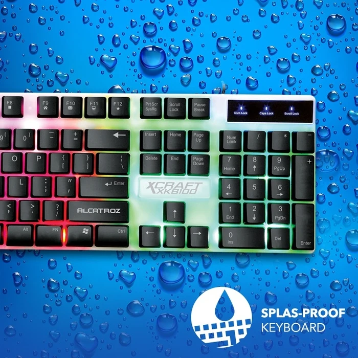 Πληκτρολόγιο Ενσύρματο Alcatroz SPILL PROOF Gaming With BACKLIGHT EFFECTS