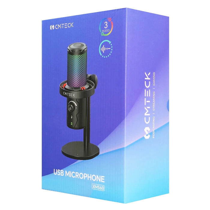CMTECK XM560 Επιτραπέζιο Μικρόφωνο (Καρδιοειδές) - Μαύρο