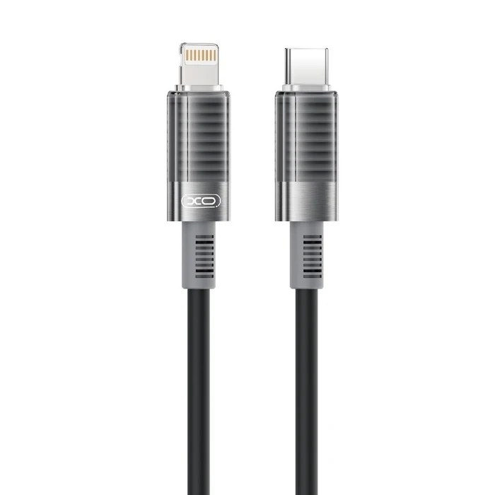 XO USB-C to Lightning Silicone Cable 30W 1m Black (NB-Q282A)