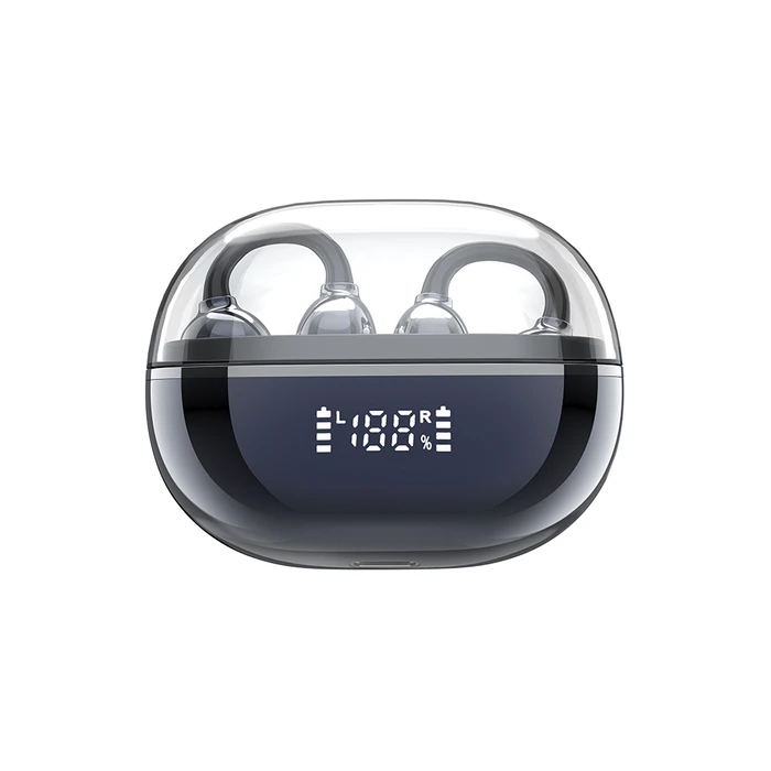 XO G43 Ακουστικά Open Ear Bluetooth Handsfree Μπλε (Διαφανής Επιμεταλλωμένη Σχεδίαση)