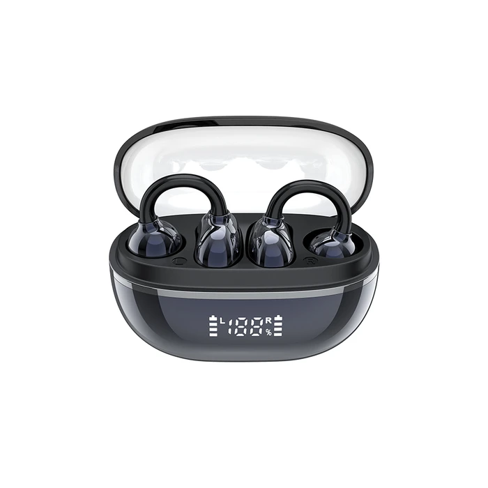 XO G43 Ακουστικά Open Ear Bluetooth Handsfree Μπλε (Διαφανής Επιμεταλλωμένη Σχεδίαση)