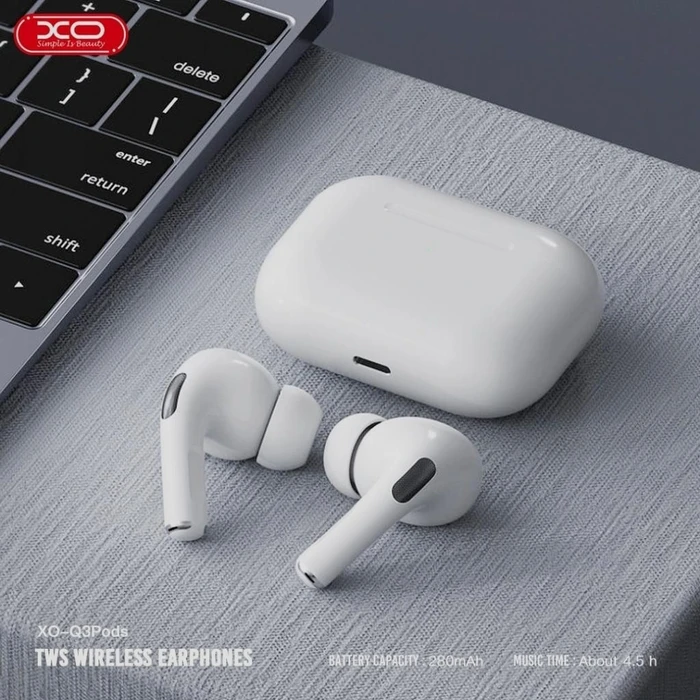 Bluetooth Handsfree XO Q3Pods (3ης γενιάς με Αισθητήρα Αυτιού Και Ασύρματη Φόρτιση)