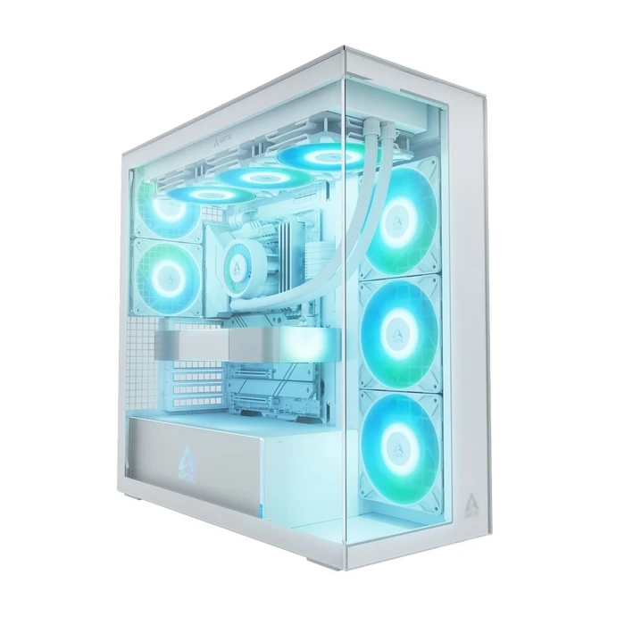 Κουτί Η/Υ Arctic Xtender (White) transparent window w/o GPU vertical mount - Mid w. A-RGBs