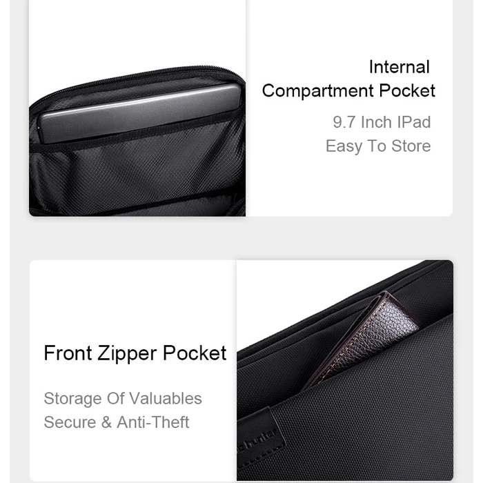 Τσάντα Arctic Hunter Μέσης Y00569 με Θήκη Tablet, 3.5L, Μαύρη