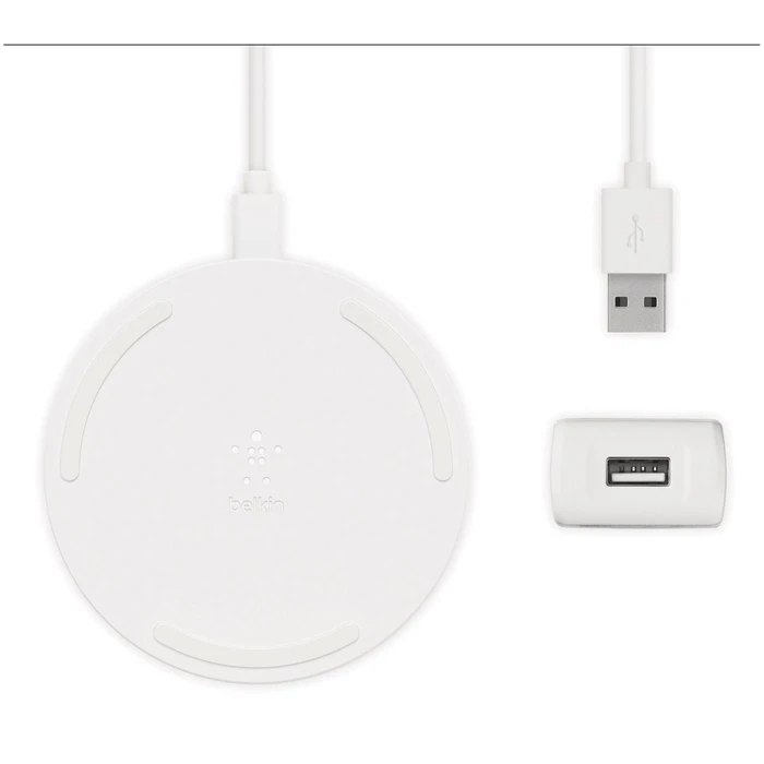 Ασύρματος Φορτιστής Belkin Pad 10W Micro-USB Cab. white