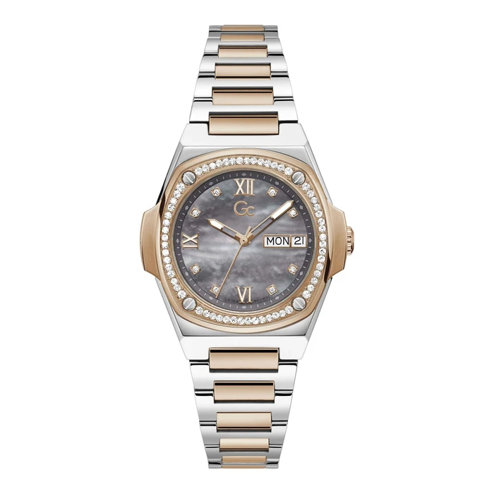GC Women's Watch Y98001L5MF (36 mm) - Quartz, Stainless Steel, Grey Dial, Sapphire