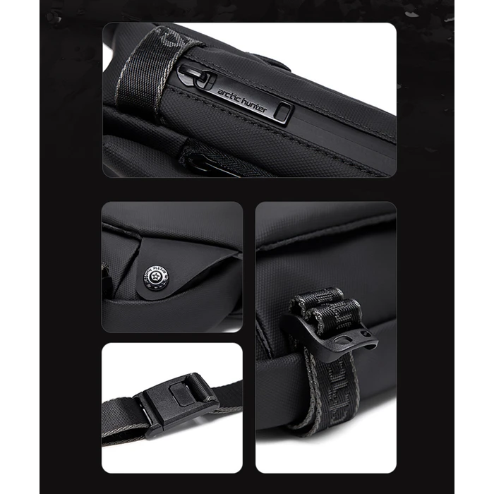 Τσάντα Arctic Hunter Μέσης Yb00047, 2L, Μαύρη