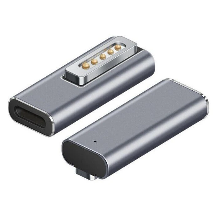 Αντάπτορας Τροφοδοσίας Powertech YX-MS2, USB-C σε Magsafe 2, ασημί