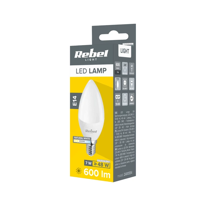 Rebel Λάμπα LED Κερί E14 7W 4000K
