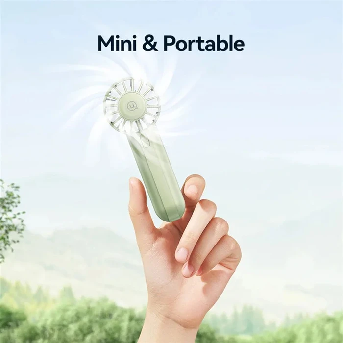 Φορητό Ανεμιστηράκι Usams ZB288 με 3 ταχύτητες, 1200mAh, Μαύρος