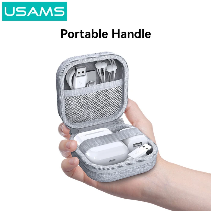 Θήκη Οργάνωσης Ακουστικών Usams Bluetooth Zb351, 9.5X9.5X5Cm, Γκρι