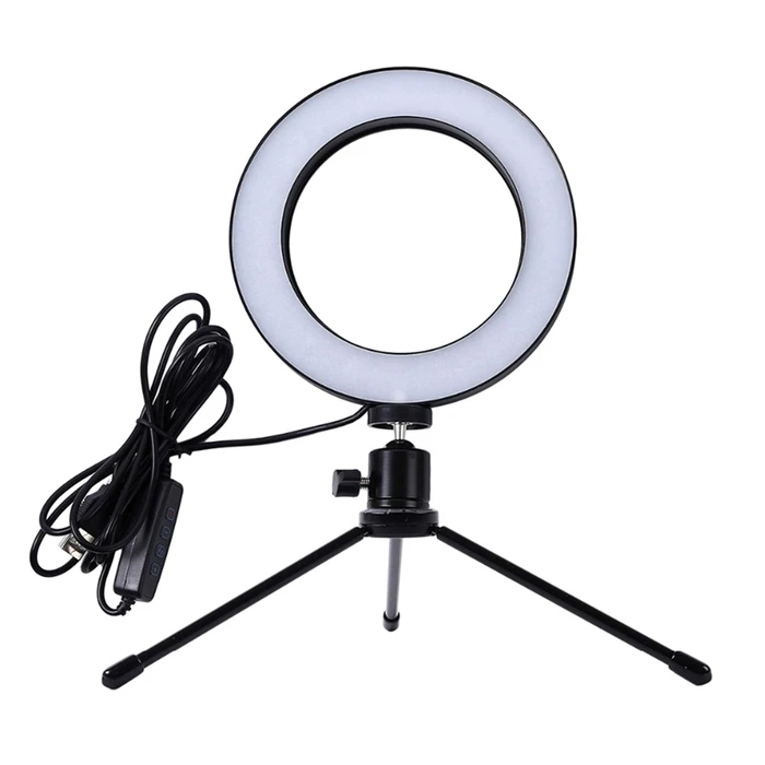 Ring Light LED ZD67B με μίνι τρίποδα, Φ 16cm, 12W