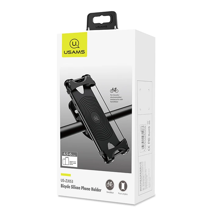 Βάση ποδηλάτου Usams για smartphone US-ZJ053, λαστιχένια, μαύρη