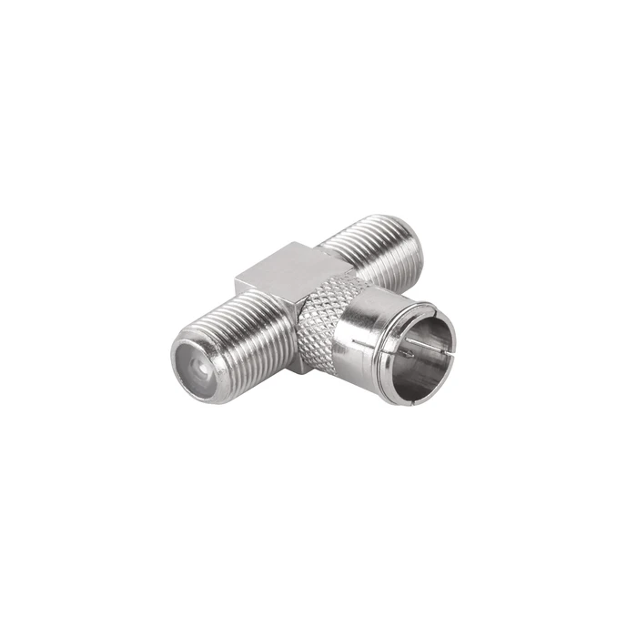 F Connector Adapter Φις F αρσενικό 2 θηλυκά