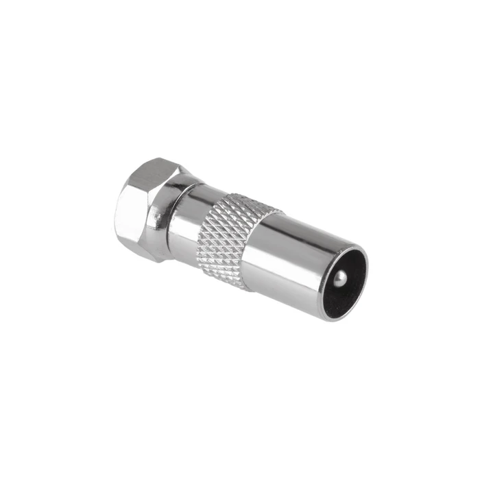F (female) to RF (male) adapter — Metal