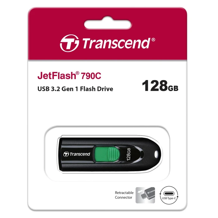 USB Flash 128GB Transcend JetFlash 790 3.2 Type-C