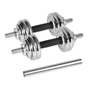 Αλτήρες Σετ Rebel ACTIVE Chrome Adjustable Dumbbells in a Case 15 kg with Barbell
