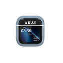 AKAI Wireless Bluetooth Earbuds In Ear with ANC ENC and 2.01 inch Display Case Blue