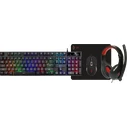 Σετ Πληκτρολόγιο Και Ποντίκι Ενσύρματο Lamtech 4 IN 1 RGB COMBO SET MERCURY