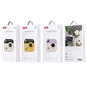 XO Power Bank PR223 mini camera ψηφιακή οθόνη γρήγορης φόρτισης 10000mAh Purple White