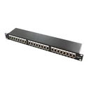 Patch Panel Logilink 19" Cat.6A 24-Port, STP,Einbau,Black