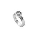 DIAMONFIRE Women's Ring Size 17.5 - Sterling Silver 925 with 7mm Zirconia